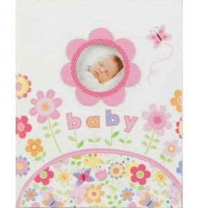 baby-Babys-First-Record-Memory-Book-Keepsake-First-5-Years-FlowerButtrfly-Pink-Girl-Baby-Book-B00EO4N6O0